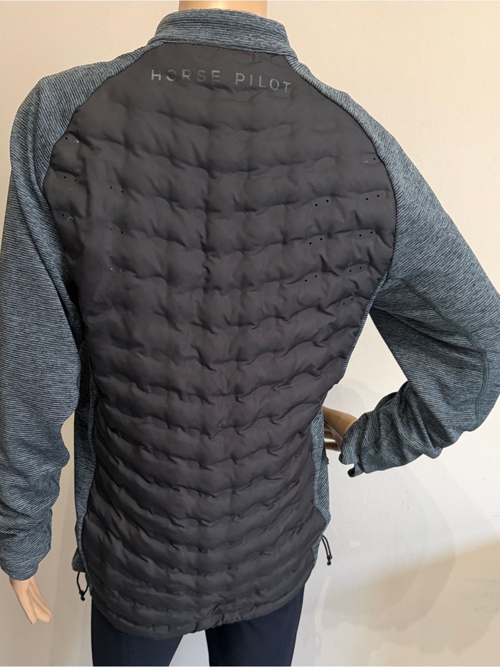 Horse Pilot Hybrid Insulated Riding Jacket Women’s Small Gray Black Full Zip Tec - Picture 4 of 7
